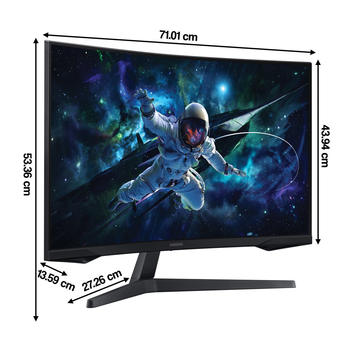 Monitor LED Samsung Odyssey G55C 31,5 " 2560x1440px VA do gry/ OUTLET 112