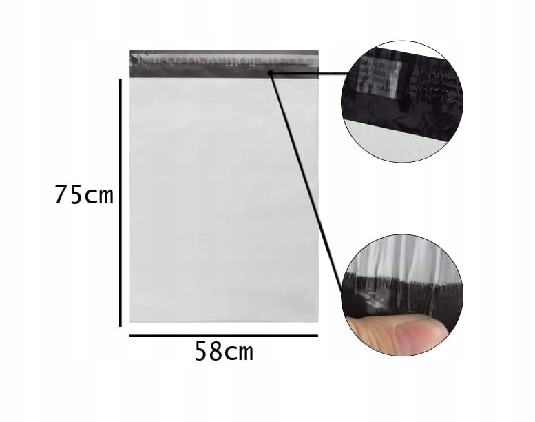 FOLIOPAKI KURIERSKIE 580x750 Koperty Foliowe 6XL Foliopak 100szt.