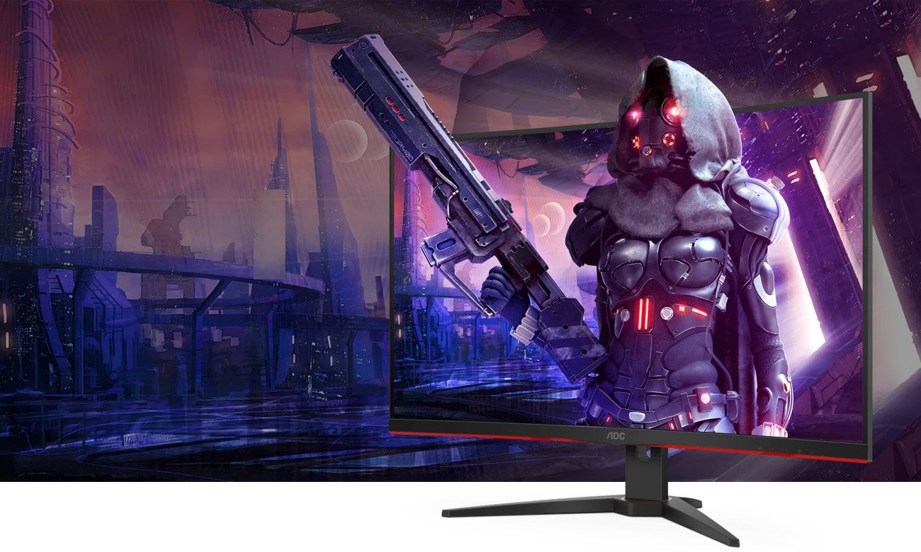 Monitor LED AOC CQ32G2SE/BK 31,5 " 2560 x 1440 px VA do biura OUTLET 119