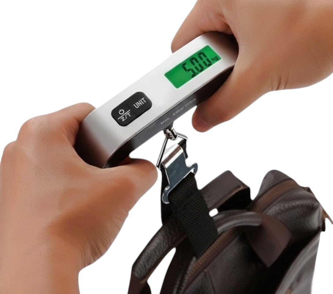 WAGA BAGAŻOWA CYFROWA ELEKTORNICZNA LCD PODRÓŻNA LOTNICZA KIESZONKOWA 50KG