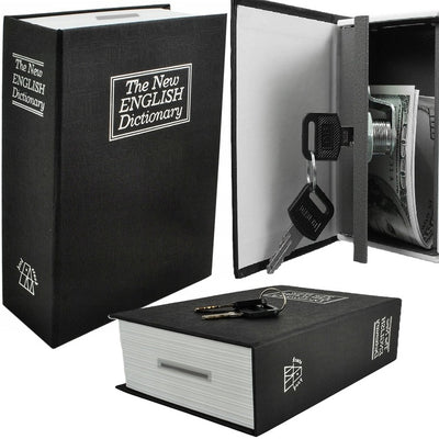 Kasetka sejf książka skrytka na pieniądze metalowa klucz skarbonka banknoty