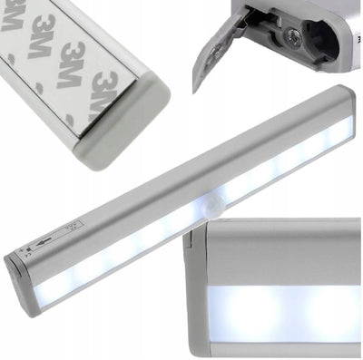 Lampa Led Oświetlenie Podszafkowe Listwa Lampka Czujnik Ruchu 2 Sztuki