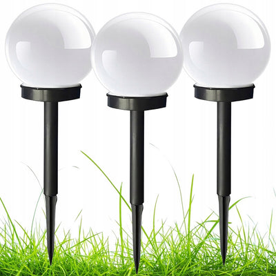 Lampa Solarna Ogrodowa Girlanda Led Kula Wbijana Ozdobna Dekoracyjne 3 szt