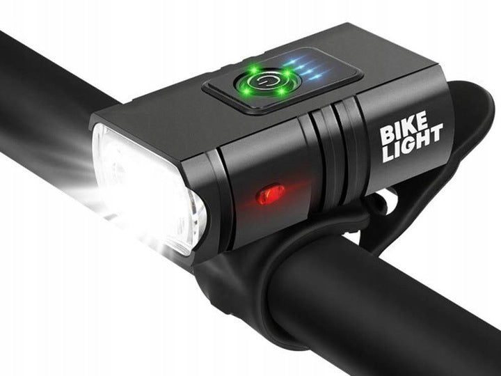 Lampka rowerowa MOCNA PRZÓD TYŁ na kierownicę 800lm LED wodoodporna USB