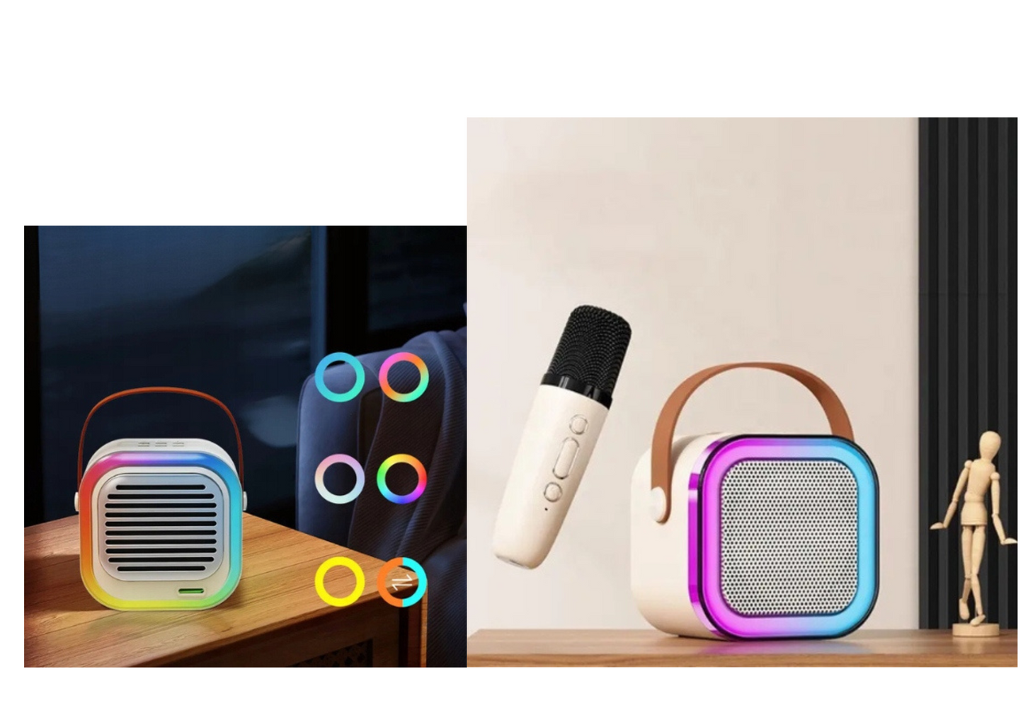 Karaoke głośnik Bluetooth 10W, 2x mikrofon bezprzewodowy/idealny do zabawy