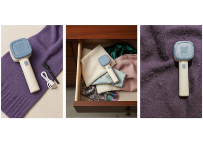 GOLARKA DO UBRAŃ SWETRÓW TAPICERKI KANAPY USB NIEBIESKA 5W BEZPRZEWODOWA