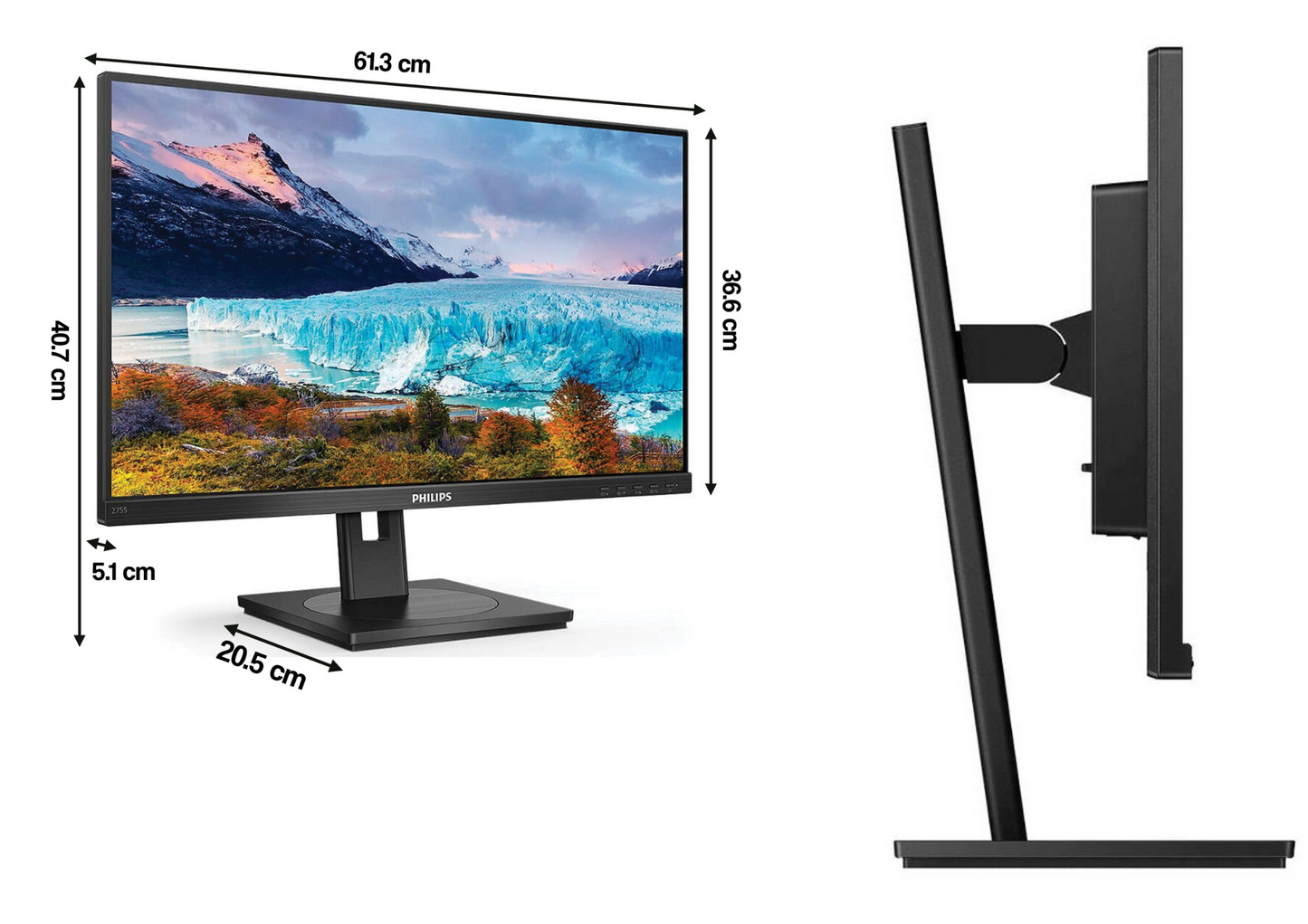 Monitor LED Philips 275S1AE/00 27 " 2560 x 1440 px IPS / PLS do biura 117