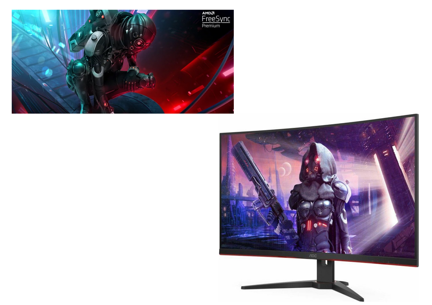 Monitor LED AOC CQ32G2SE/BK 31,5 " 2560 x 1440 px VA do biura OUTLET 119