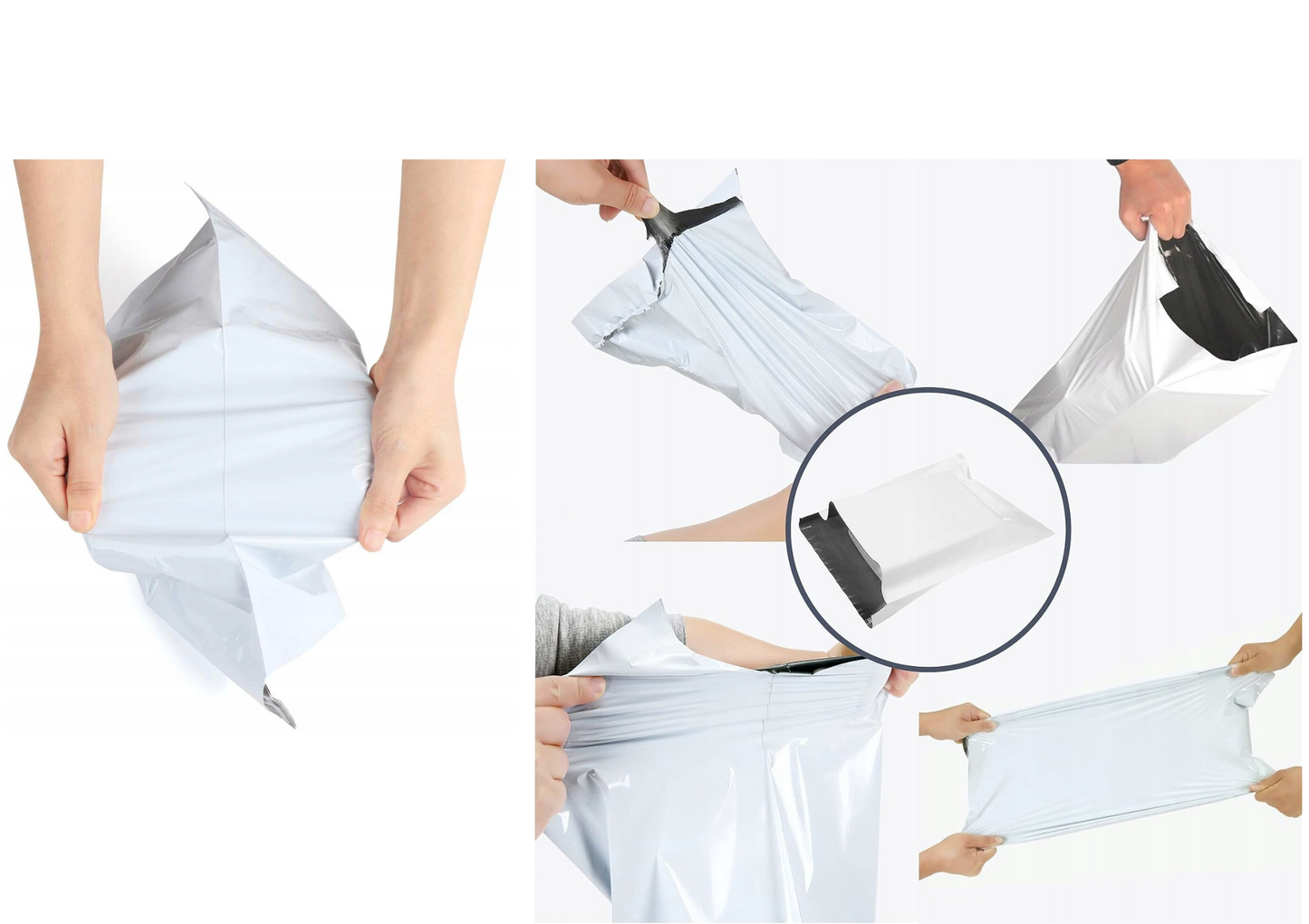 FOLIOPAKI KURIERSKIE BIAŁE 500x600 50 szt GRUBE MOCNE