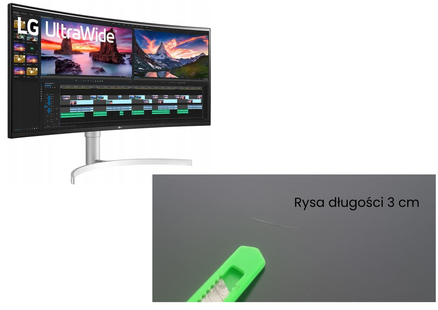Monitor LED LG 38WN95CP-W 38 " 3840x1600 px IPS/PLS GAMING OUTLET 93