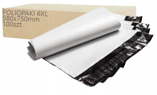 FOLIOPAKI KURIERSKIE 580x750 Koperty Foliowe 6XL Foliopak 100szt.
