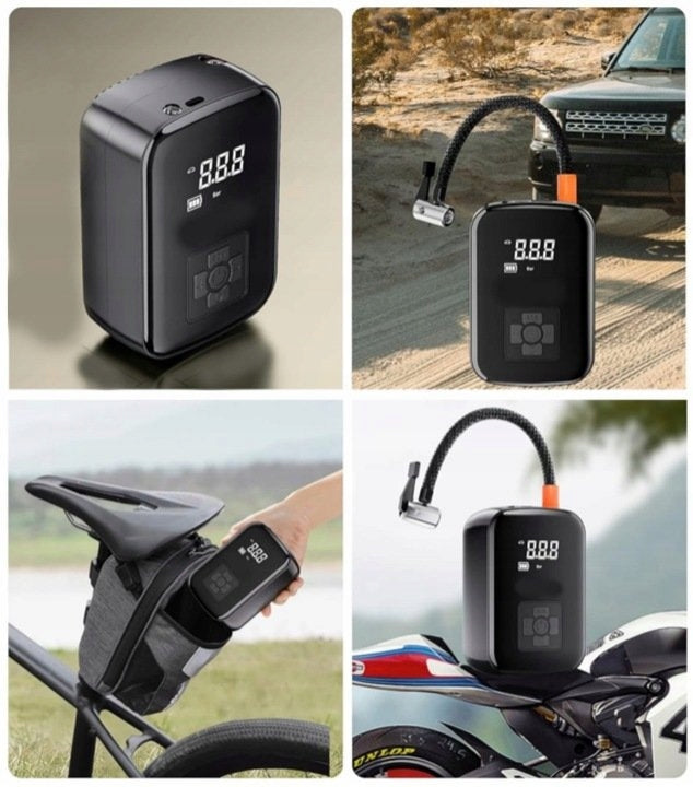 Cyfrowa sprężarka bezprzewodowy kompresor 120 W, 7,4 V, 10 BAR