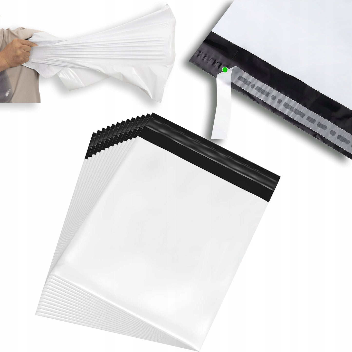 FOLIOPAKI KURIERSKIE BIAŁE 500x600 50 szt GRUBE MOCNE