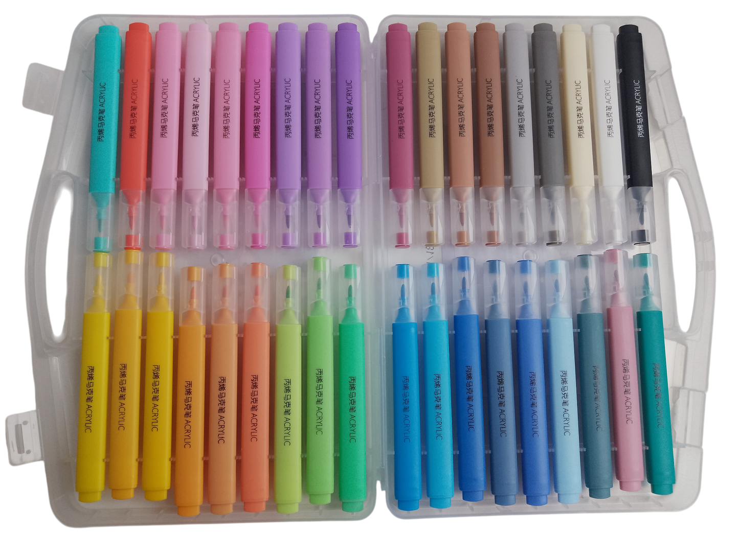 MARKERY AKRYLOWE 36KOLORÓW PISAKI FLAMASTRY MAZAKI DO MALOWANIA WODOODPORNE