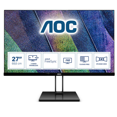 Monitor LED AOC 27V2Q 27 " 1920 x 1080 px IPS / PLS idealny do biura 35