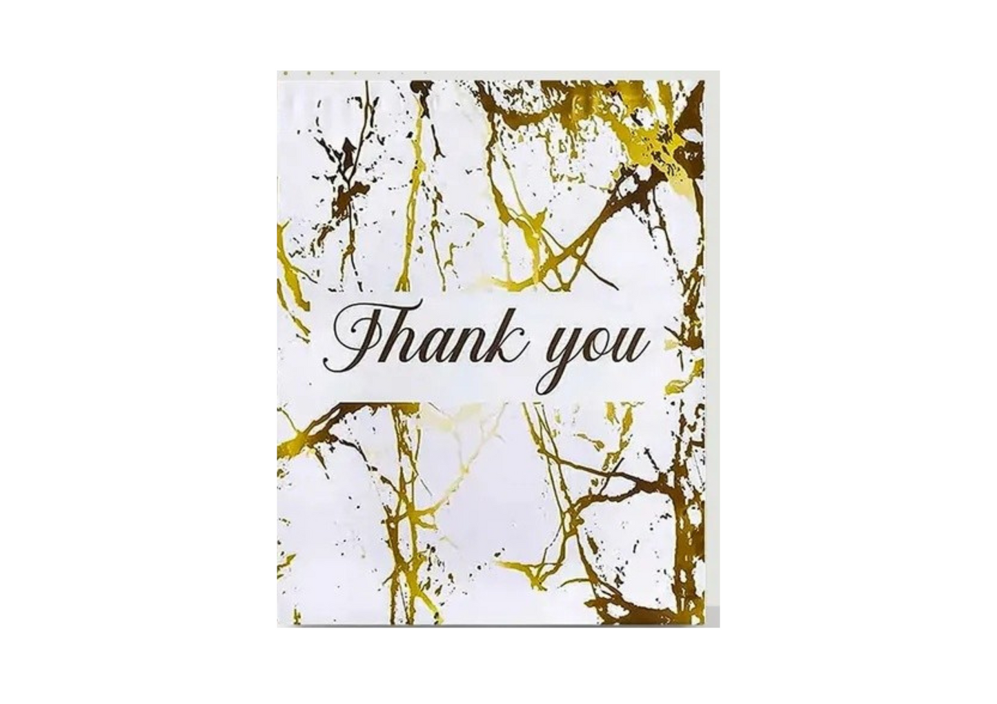 Foliopaki kurierskie MOCNE 255x370 ZŁOTY MARMUR THANK YOU 50 sztuk