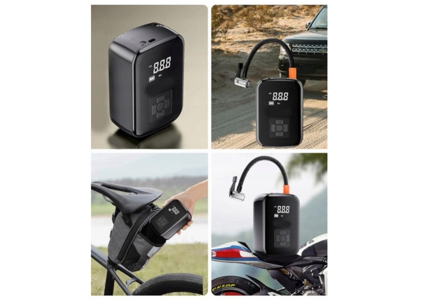 Cyfrowa sprężarka bezprzewodowy kompresor 120 W, 7,4 V, 10 BAR