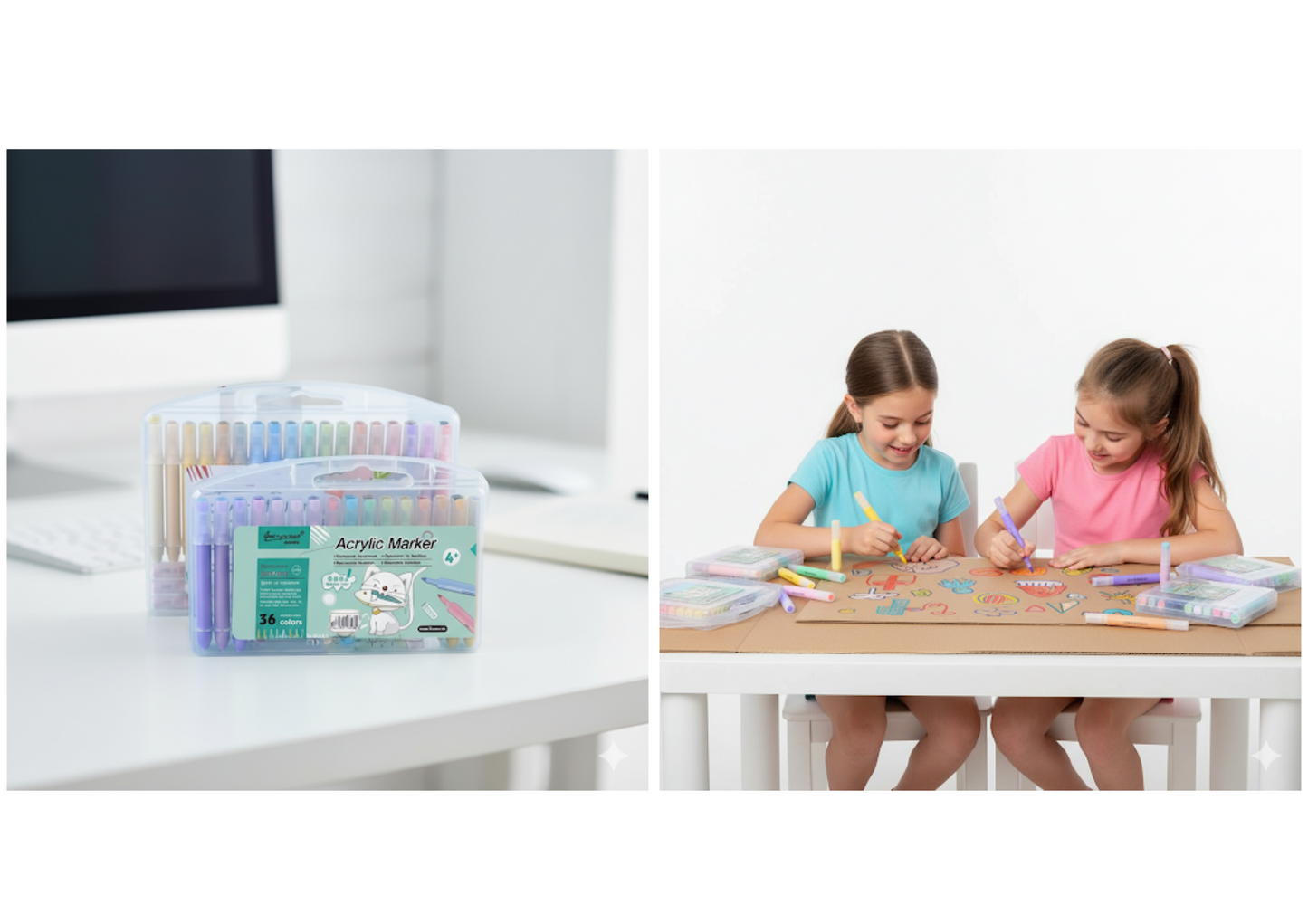 MARKERY AKRYLOWE 36KOLORÓW PISAKI FLAMASTRY MAZAKI DO MALOWANIA WODOODPORNE