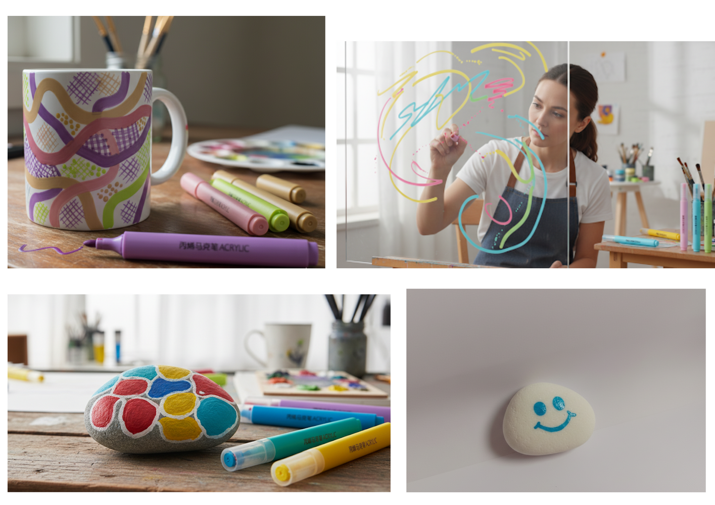 MARKERY AKRYLOWE 36KOLORÓW PISAKI FLAMASTRY MAZAKI DO MALOWANIA WODOODPORNE