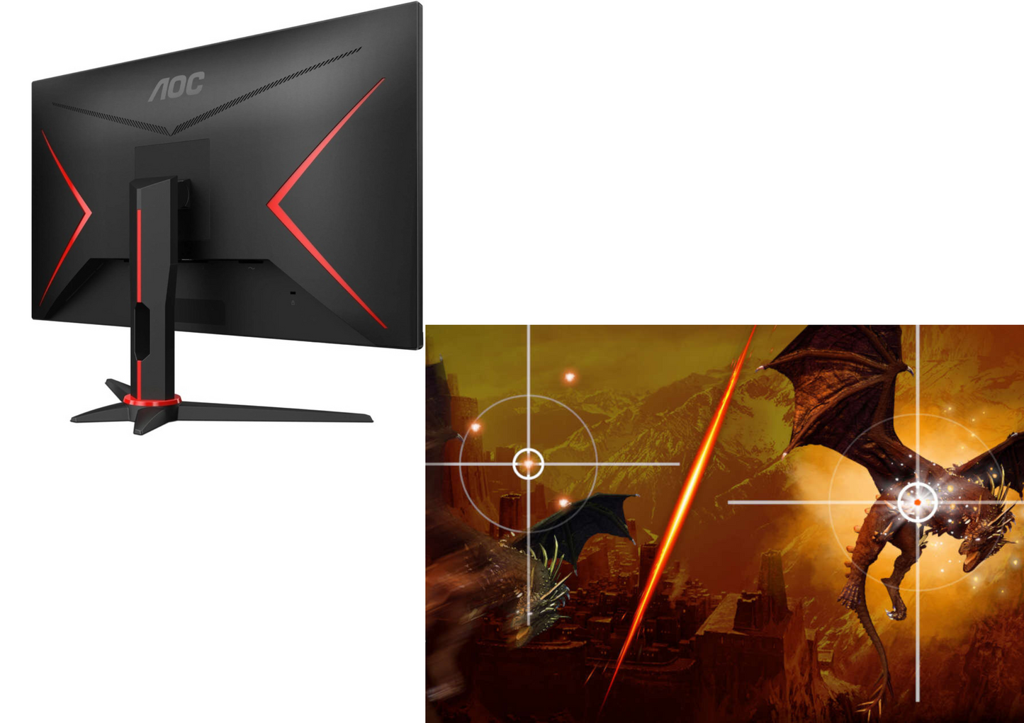 Monitor AOC 24G2SPAE 23.8" 1920x1080px IPS 165Hz 1 ms/ do biura OUTLET 110