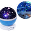 LAMPKA NOCNA LED PROJEKTOR GWIAZD 2w1 KULA NIEBIESKA OBROTOWA DLA DZIECI