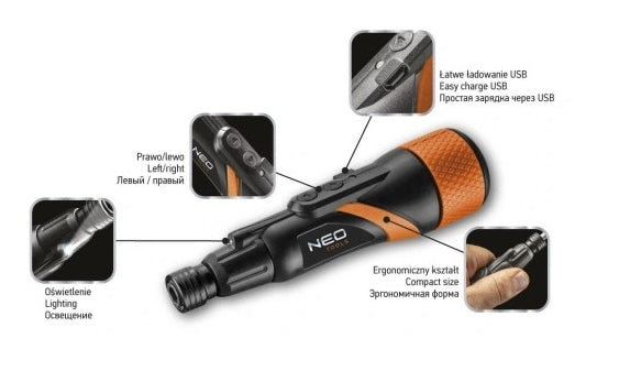 Wkrętarka NEO TOOLS zasilanie akumulatorowe 3,6 V 04-200