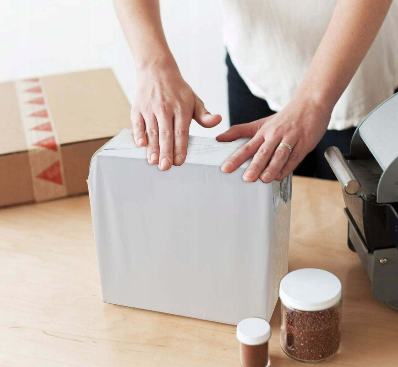 FOLIOPAKI KURIERSKIE BIAŁE 500x600 50 szt GRUBE MOCNE