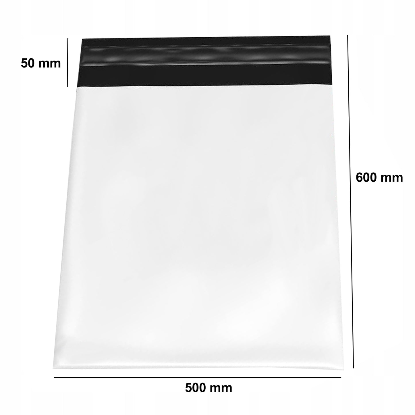 FOLIOPAKI KURIERSKIE BIAŁE 500x600 50 szt GRUBE MOCNE